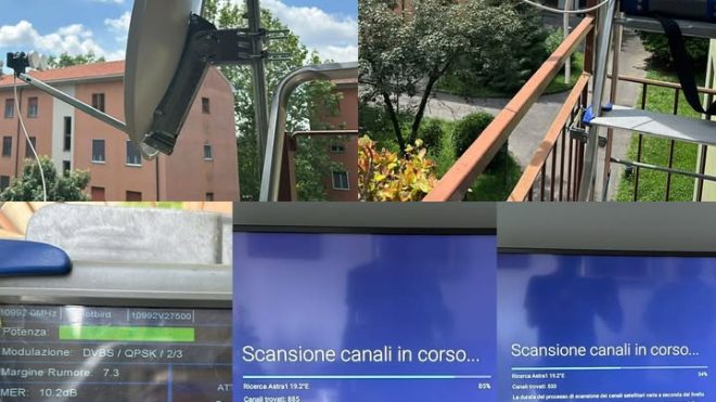 Installazione parabola per canali stranieri in appartamento a Milano...