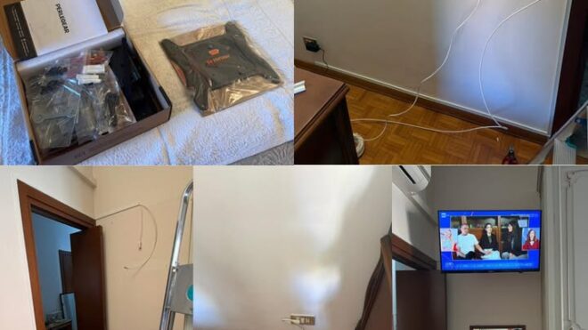 TV a parete in camera da letto a Milano...
