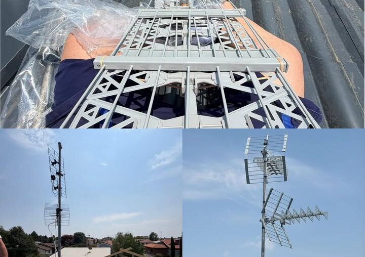 Impianto antenna completamente rinnovato a Ossona — antenne, cavi...