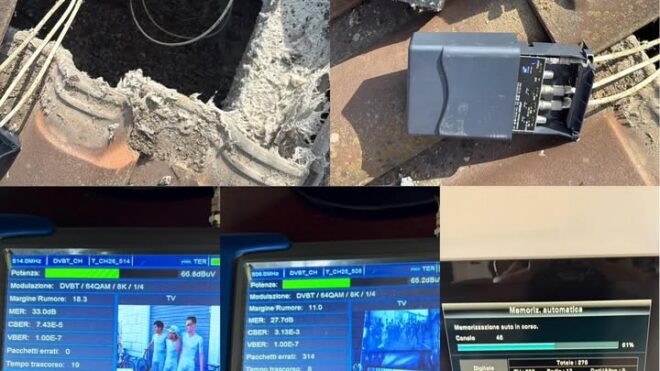 Segnale TV ripristinato in villa a Cornaredo — centralina...