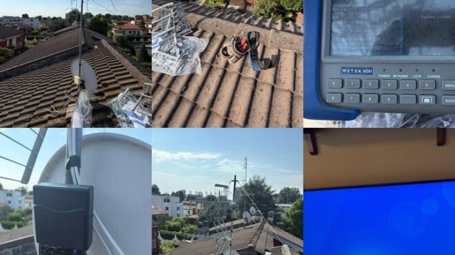Impianto antenna completamente rinnovato in villa a Trezzano sul...