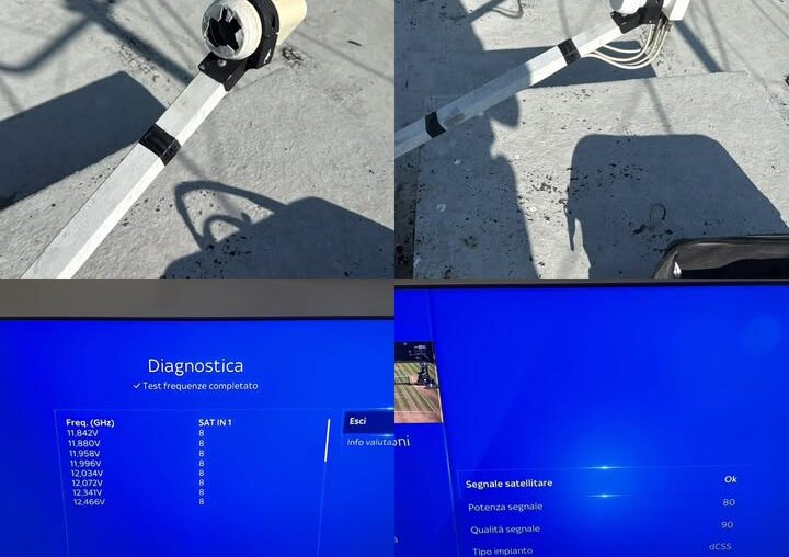 Segnale satellite ripristinato in condominio a Siziano — LNB...