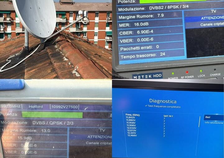 Segnale satellite ripristinato in condominio a Pavia — parabola...