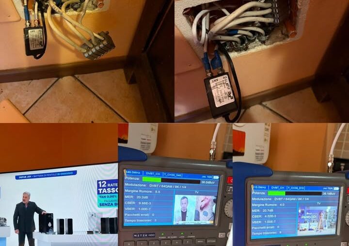 Segnale TV migliorato a Cambiago — partitore ottimizzato in...