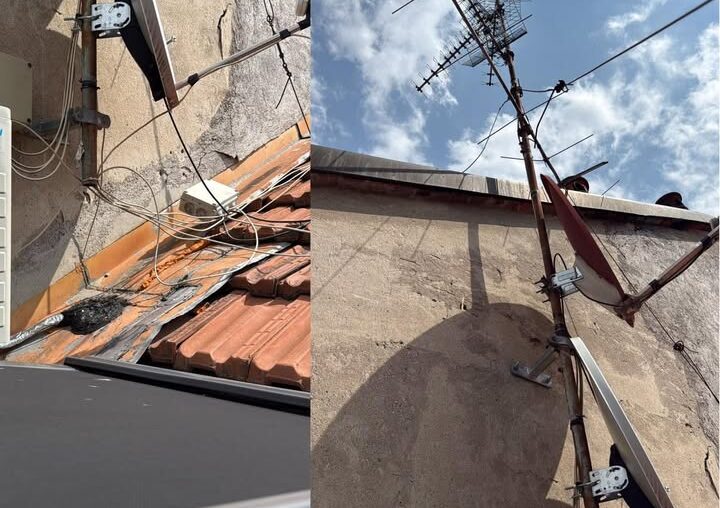 Segnale TV ripristinato in villetta a Milano — cavi...