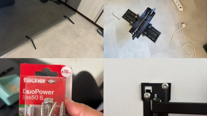 Smart TV da 55" a parete in camera da...