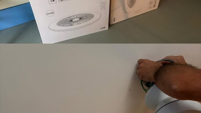 Due pale a soffitto sostituite con lampadari LED dimmerabili...